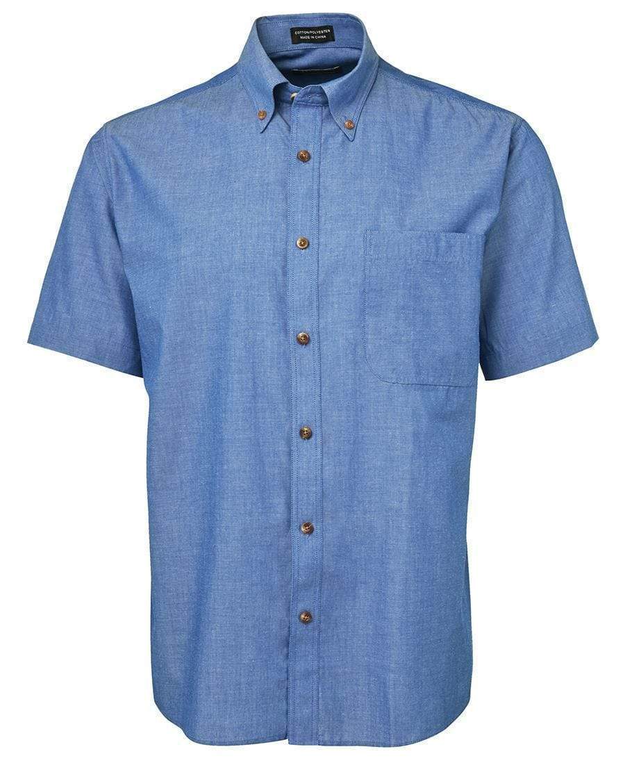 JB'S Short Sleeve Indigo Chambray Shirt 4ICS - Simply Scrubs Australia